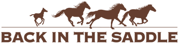 Back in the Saddle logo for promo codes page